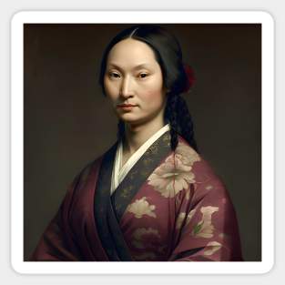 Chinese Mona Lisa Sticker